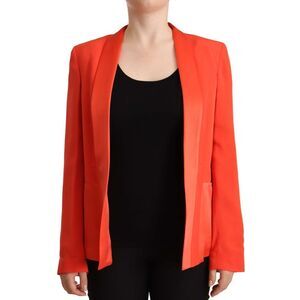 CO|TE Orange Blazer Shawl Collar Long Sleeves Women Orange Jackets & Coats